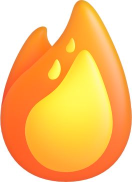 3D Stylized Fire Emoji